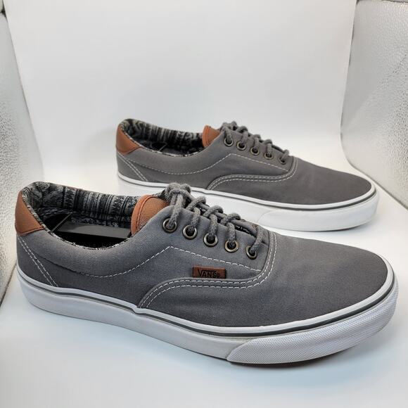 Vans Atwood Canvas Shoes Gray Brown Trim Men’s Size 10 EU 43 Casual Skate Style - Picture 1 of 10
